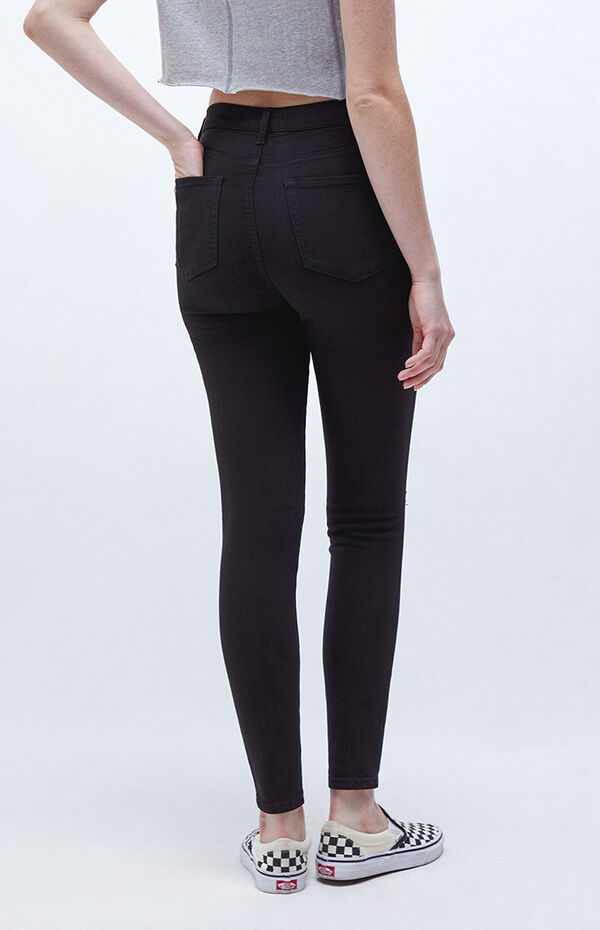 Black Ripped High Waisted Jeggings
