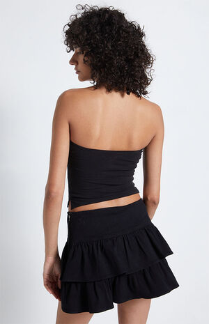 LA Hearts Black Ruffle Mini Skirt | PacSun