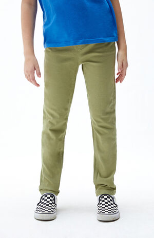 PacSun Kids Army Green Pull-On Skinny Jeans | PacSun
