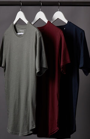 PS Basics Three Pack Scallop T-Shirts | PacSun