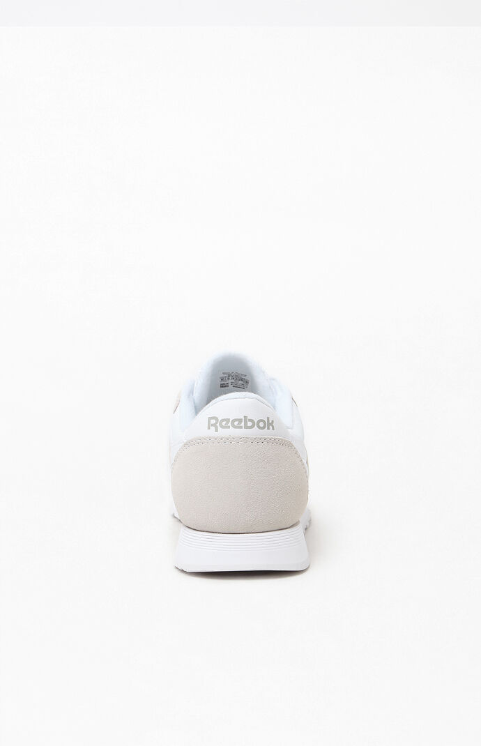 Reebok Classic White and Grey Leather & Nylon Shoes | PacSun