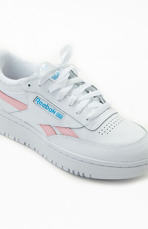 Reebok Women's White & Pink Club C Double Revenge Sneakers | PacSun