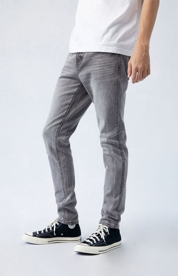 PacSun Comfort Stretch Gray Stacked Skinny Jeans | PacSun
