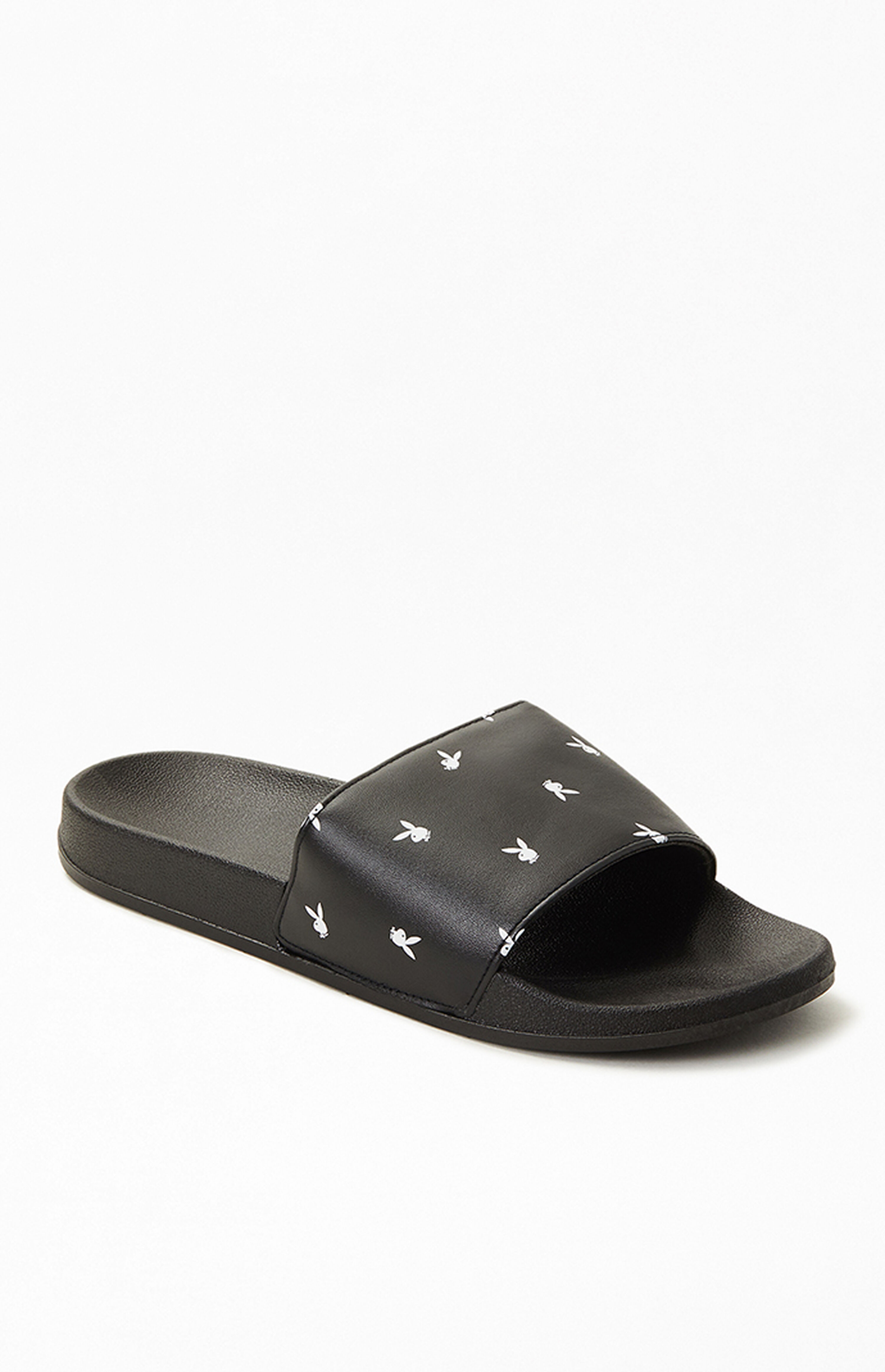 Playboy By PacSun All Over Bunny Slide Sandals | PacSun