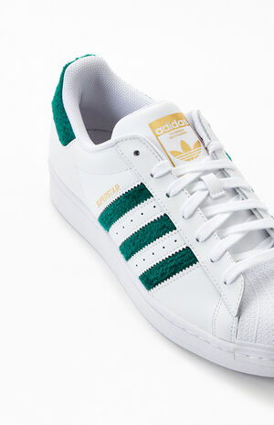 blive imponeret bryder daggry rutine adidas White & Green Superstar Shoes | PacSun