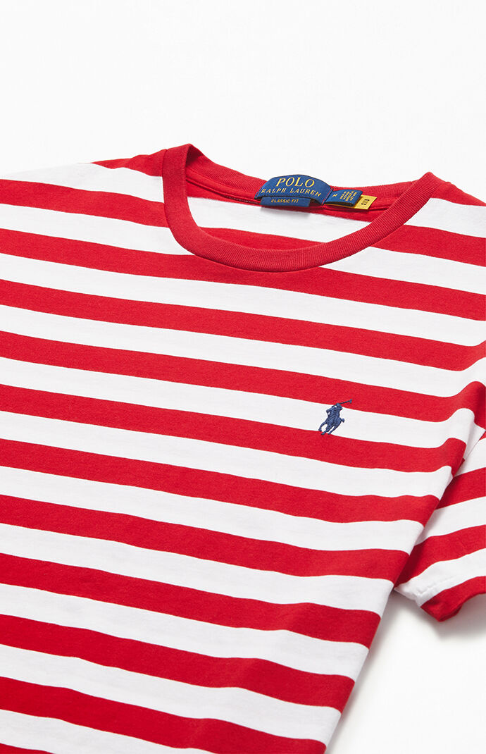 Polo Ralph Lauren Red & White Striped Animated T-Shirt | PacSun