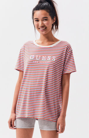 Guess Rainbow Stripe T-Shirt | PacSun | PacSun