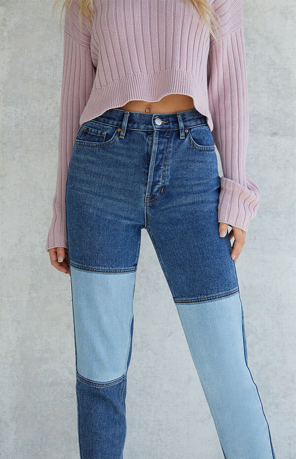 PacSun Patchwork Ultra High Waisted Slim Fit Jeans | PacSun