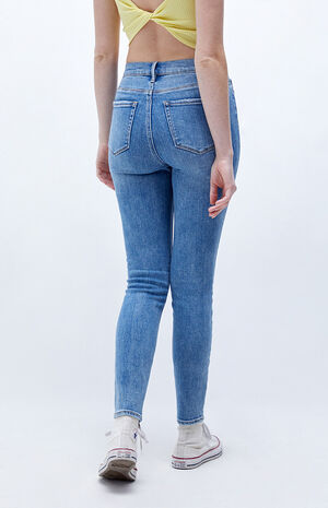 PacSun Perfect Blue Super High Waisted Jeggings | PacSun