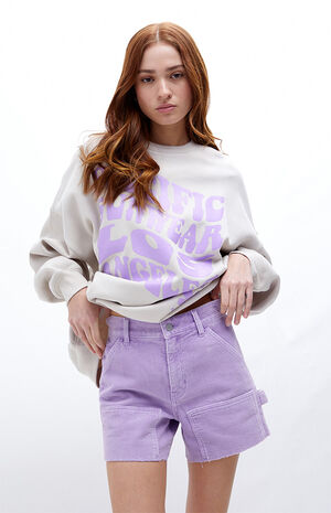 PacSun Lavender Corduroy Workwear Shorts | PacSun