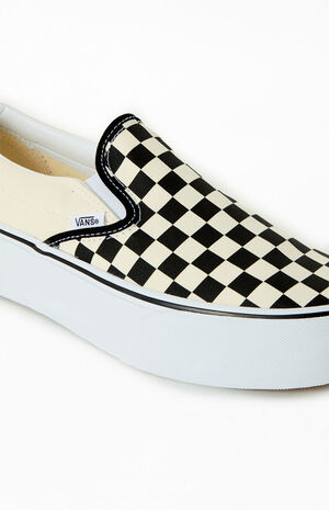 Vans Black & White Slip-On Platform Sneakers | PacSun