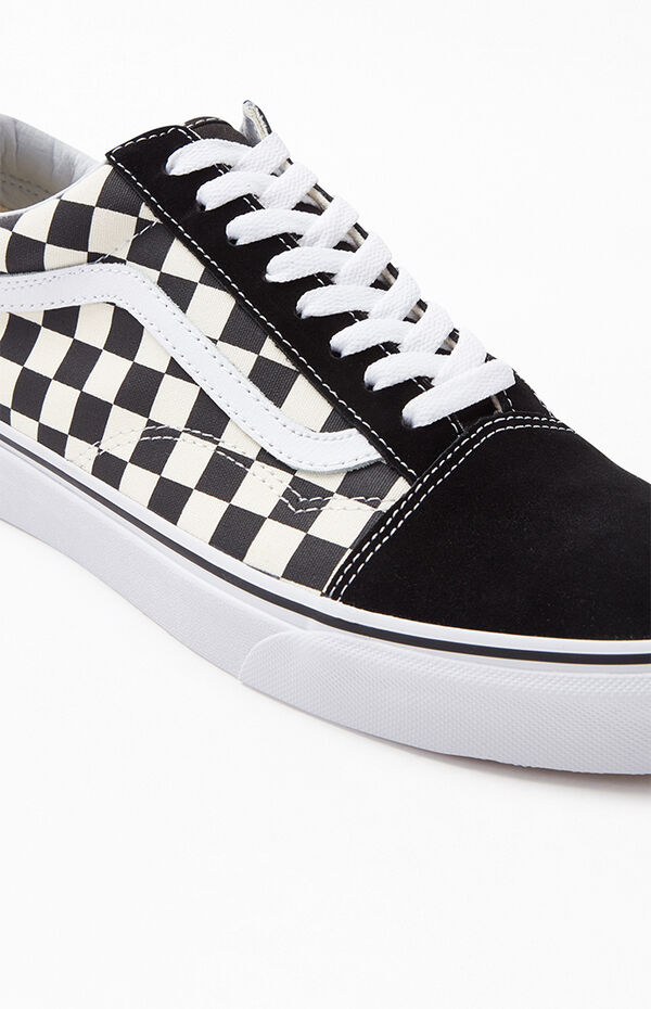 Vans Primary Check Old Skool Black & White Shoes | PacSun