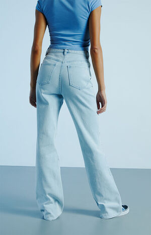 PacSun Light Blue Pintuck High Waisted Bootcut Jeans | PacSun