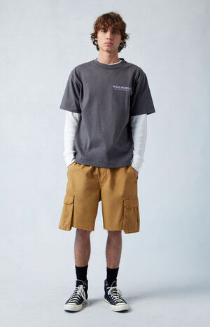 Pacsun Men's Eco Khaki Baggy Cargo Shorts - Size Medium