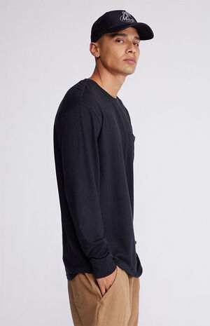 PacSun Black Solid Regular Long Sleeve T-Shirt | PacSun