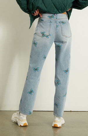 PacSun Eco Butterfly Print Dad Jeans | PacSun
