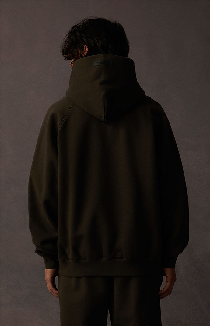 Fear of God Essentials Off Black Hoodie | PacSun
