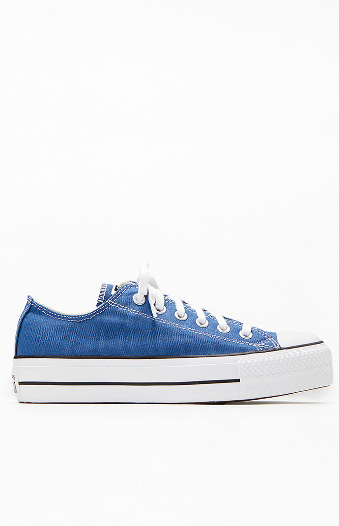 Converse Women's Blue Chuck Taylor All Star Lift Low Top Sneakers