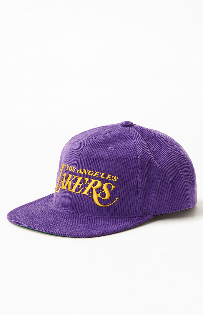 Mitchell & Ness LA Lakers Corduroy Snapback Hat | PacSun