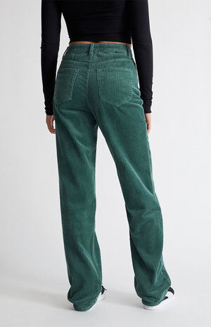 PacSun Green Corduroy Embroidered Boyfriend Jeans | PacSun