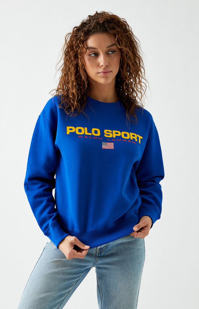 Polo Ralph Lauren Blue Polo Sport Crew Neck Sweatshirt | PacSun