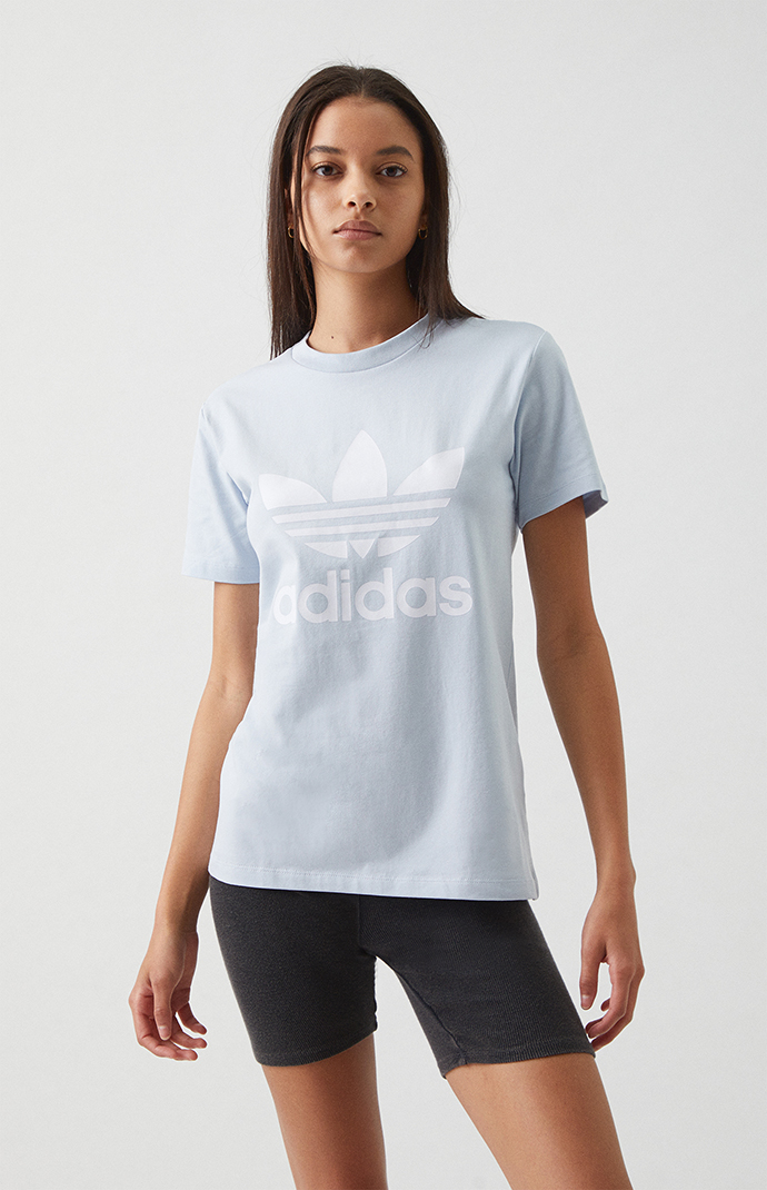 adidas Light Blue Trefoil T-Shirt | PacSun