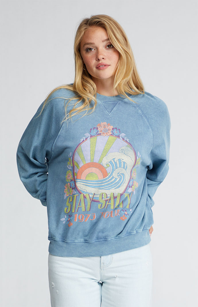 Billabong x The Salty Blonde Organic Coastal Crew Oversized Crewneck  Sweatshirt | PacSun