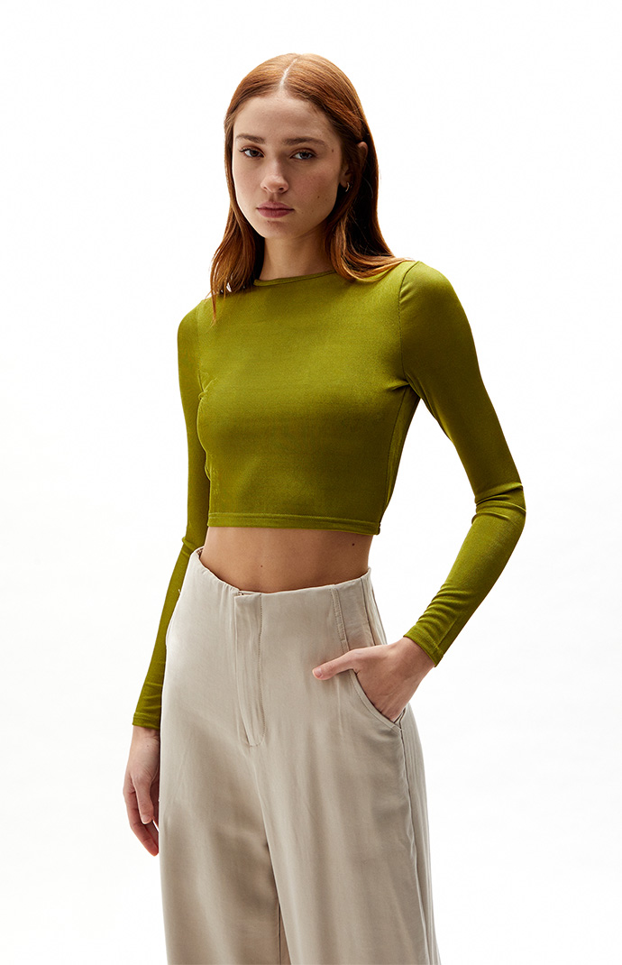 Peppermayo Casia Long Sleeve Crop Top | PacSun