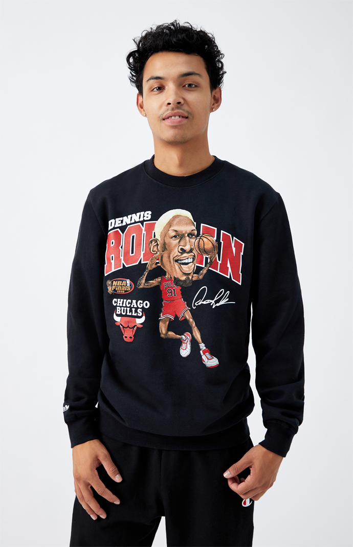 Mitchell & Ness Dennis Rodman Crew Neck Sweatshirt | PacSun