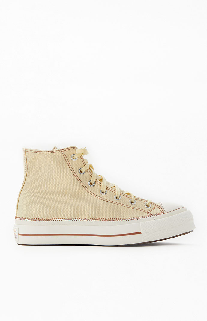 Converse Cream Chuck All Star Lift High Top Sneakers | PacSun