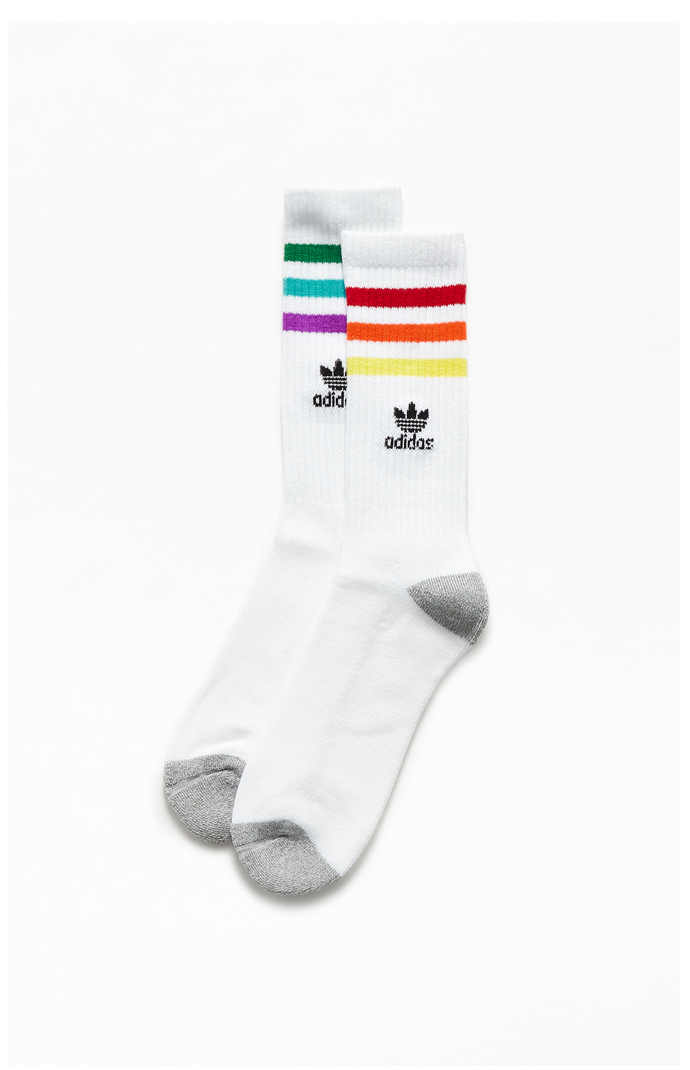 adidas Rainbow Roller Crew Socks | PacSun