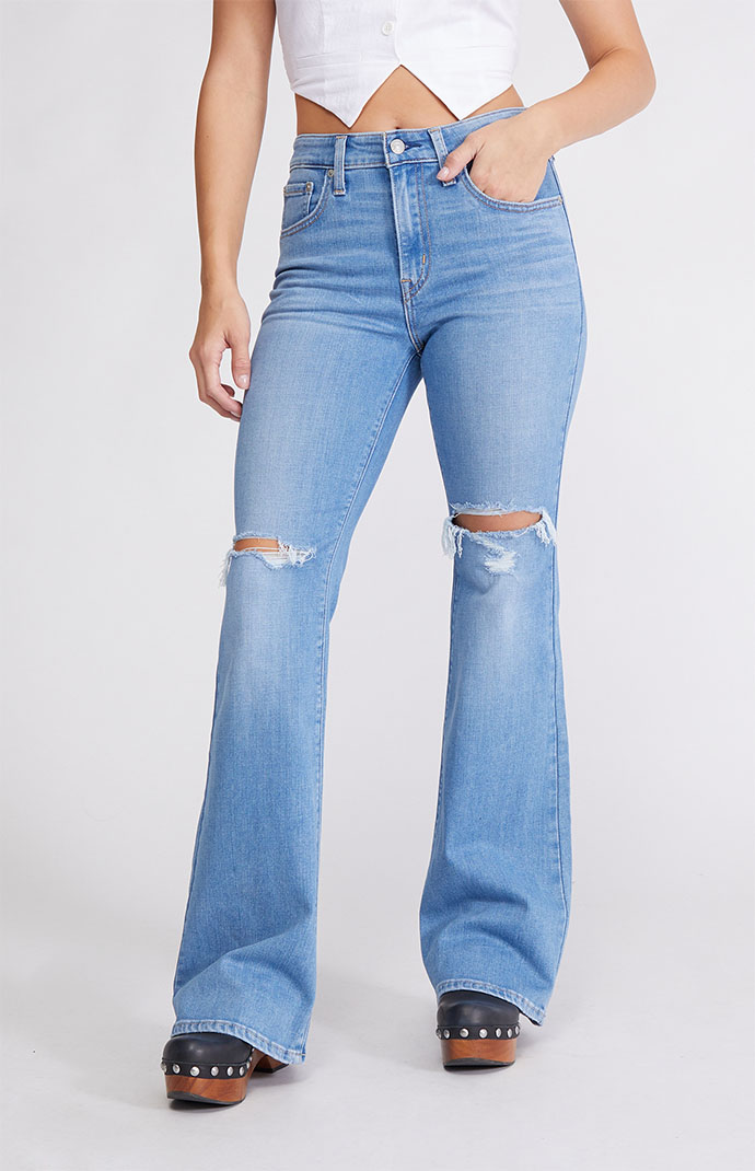 Levi's Medium Indigo 726 High Rise Flared Jeans | PacSun