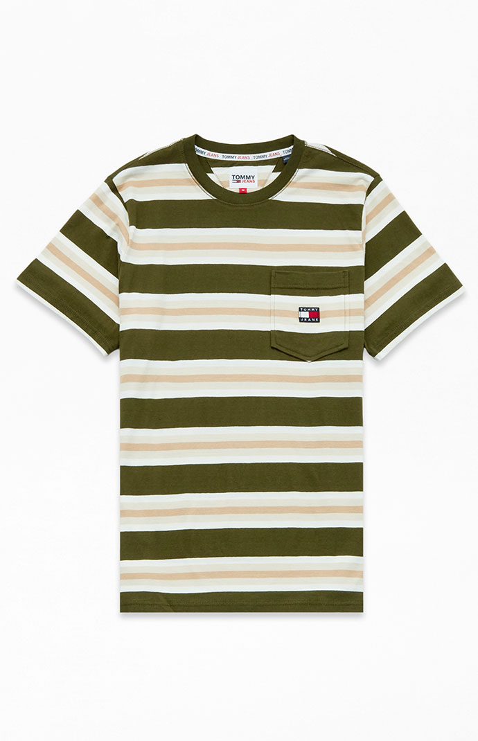 Tommy Jeans Red Flag Stripe T-Shirt | PacSun