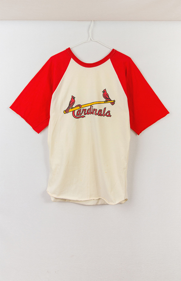 Goat Vintage Men's Upcycled St. Louis Cardinals T-Shirt in Red - Size Medium