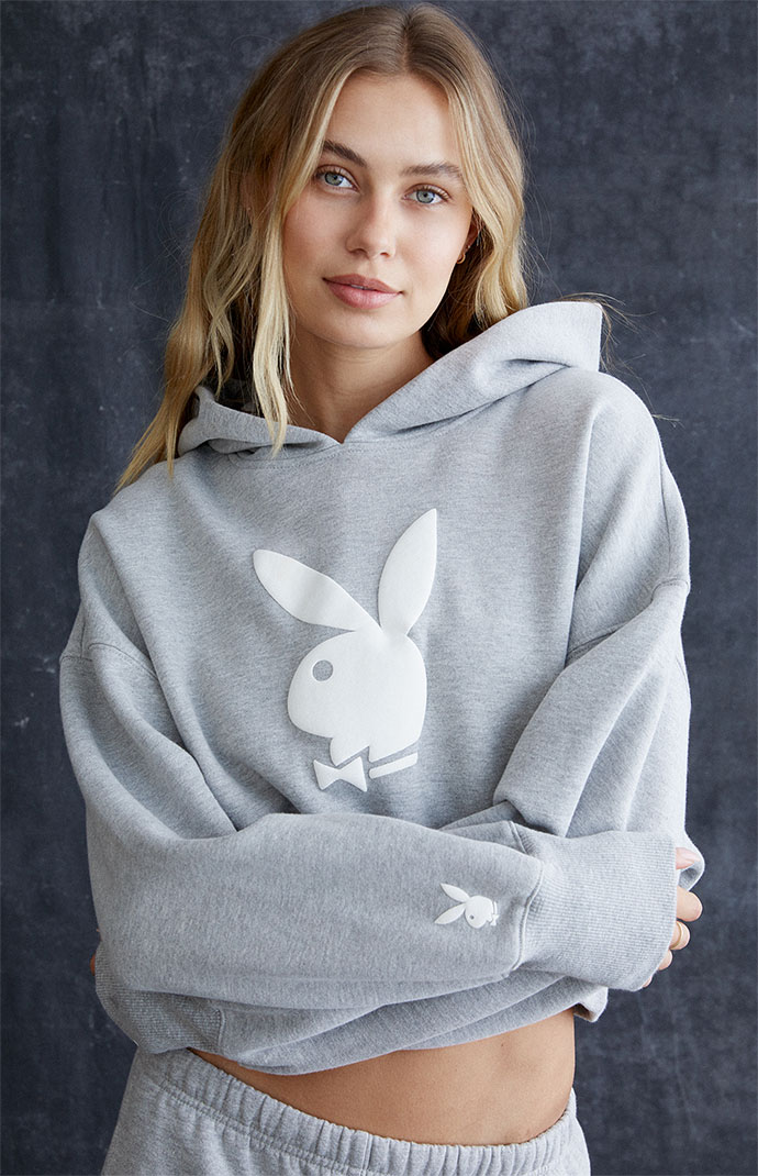 Playboy By PacSun Big Bunny Cropped Hoodie | PacSun