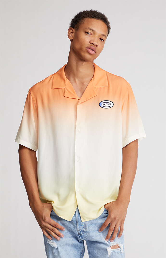 Evolve Alexander Graham Bell Smitsom sygdom Lacoste LIVE Relaxed Fit Gradated Print Camp Shirt | PacSun