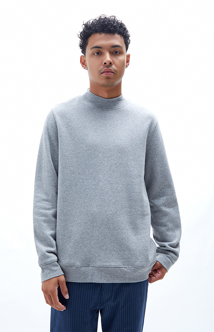 PacSun Gray Basic Mock Neck Sweatshirt | PacSun