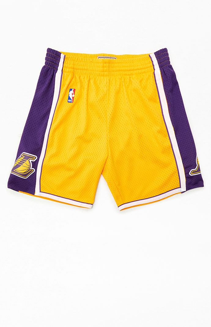 Mitchell & Ness Lakers Swingman Basketball Shorts | PacSun