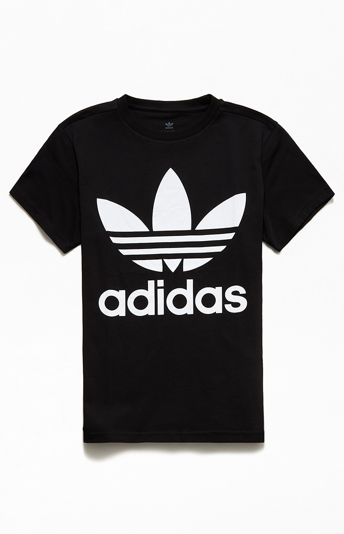 adidas Kids Black Trefoil T-Shirt | PacSun