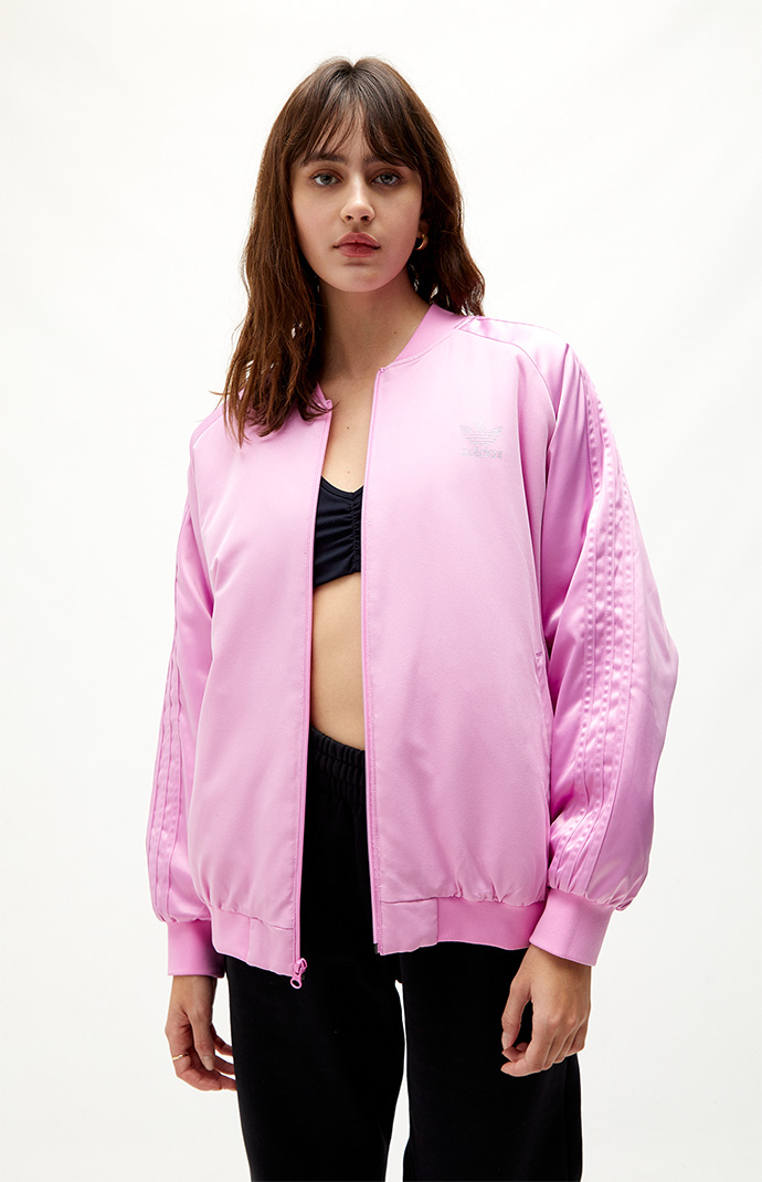 adidas Pink Bomber Jacket | PacSun