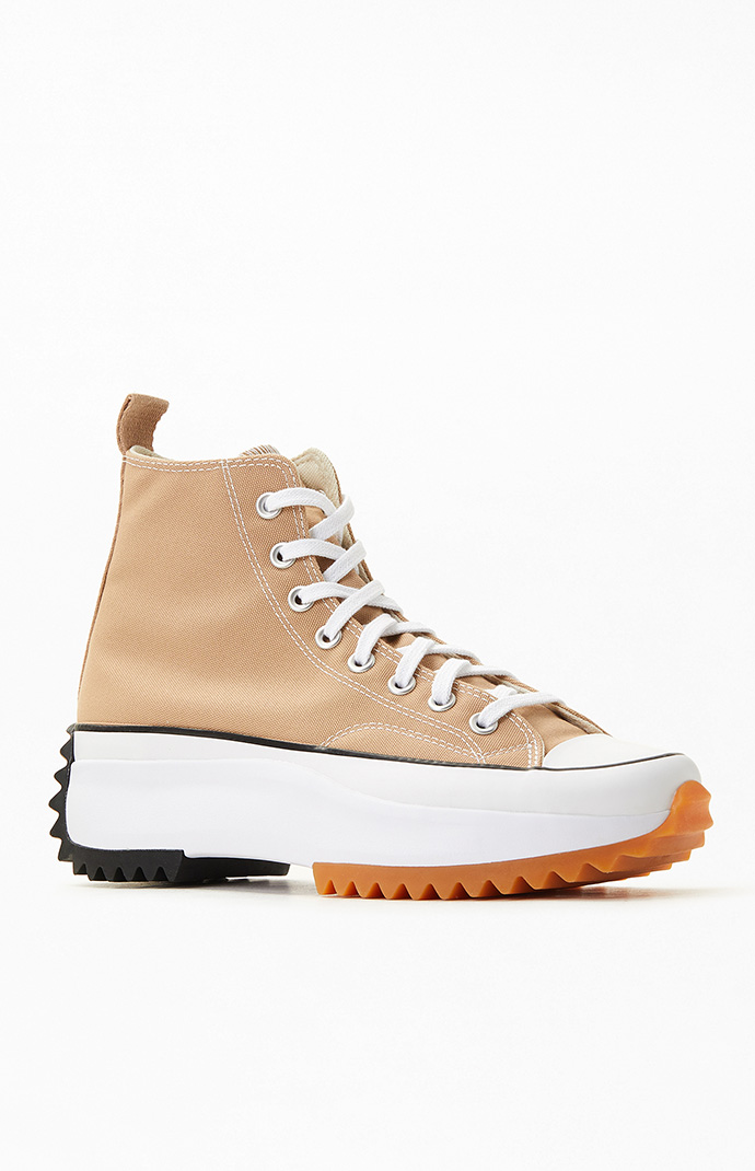 Converse Recycled Beige Run Star Hike Platform High Top Sneakers | PacSun