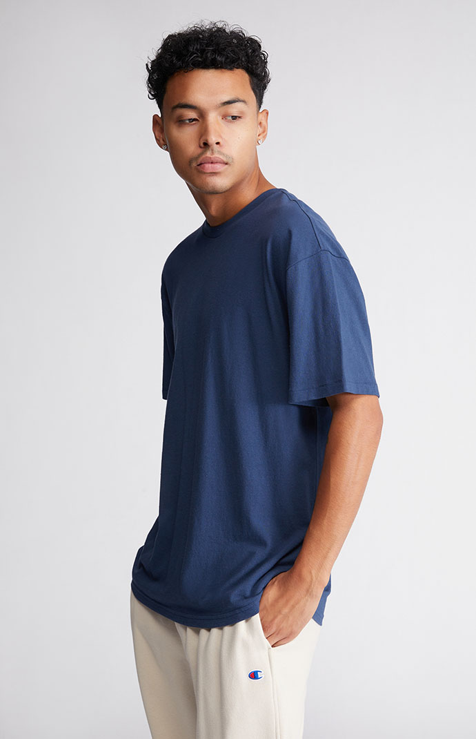 PS Basics Navy Reece Regular T-Shirt | PacSun