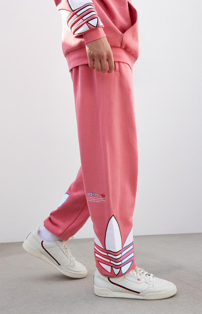 adidas Pink Tricolor Trefoil Sweatpants | PacSun