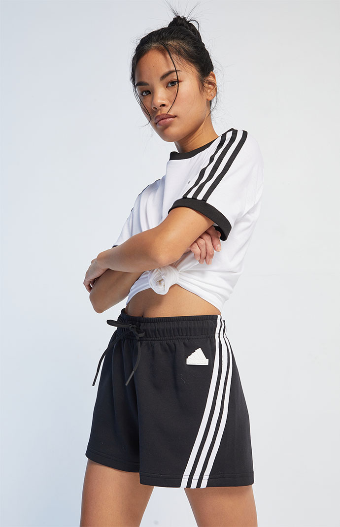 adidas Eco Black 3-Stripes Sweat Shorts | PacSun