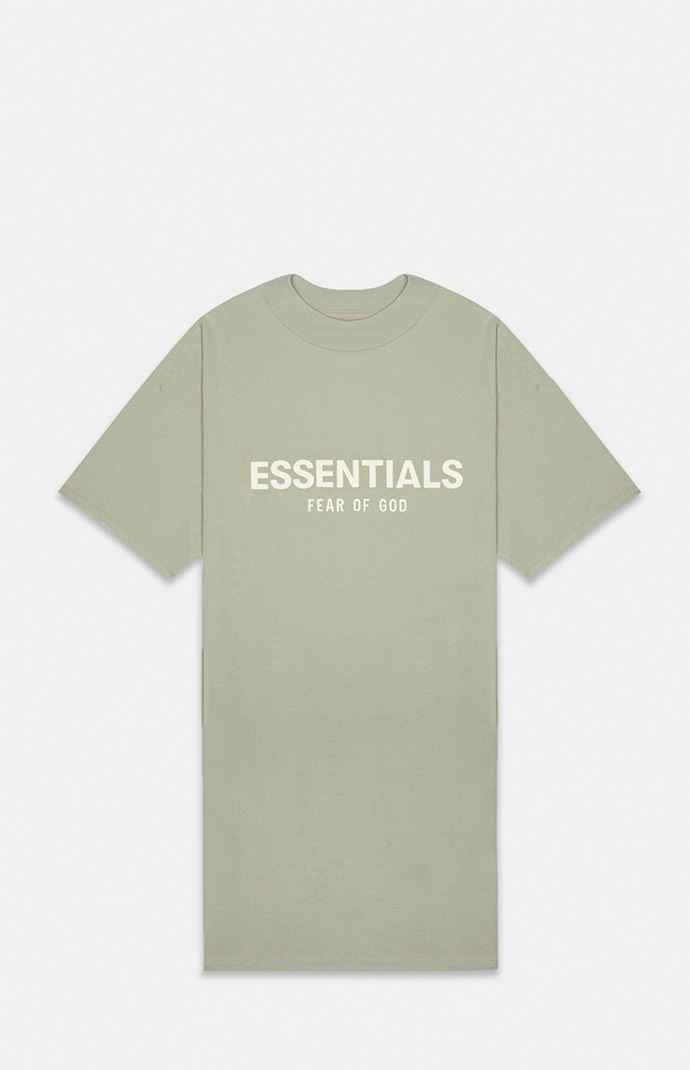 Essentials Fear Of God Women\'s Sea Foam T-Shirt Dress | PacSun