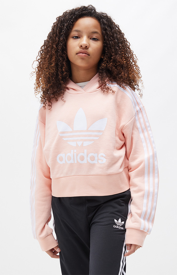 adidas Kids Pink Trefoil Hoodie | PacSun