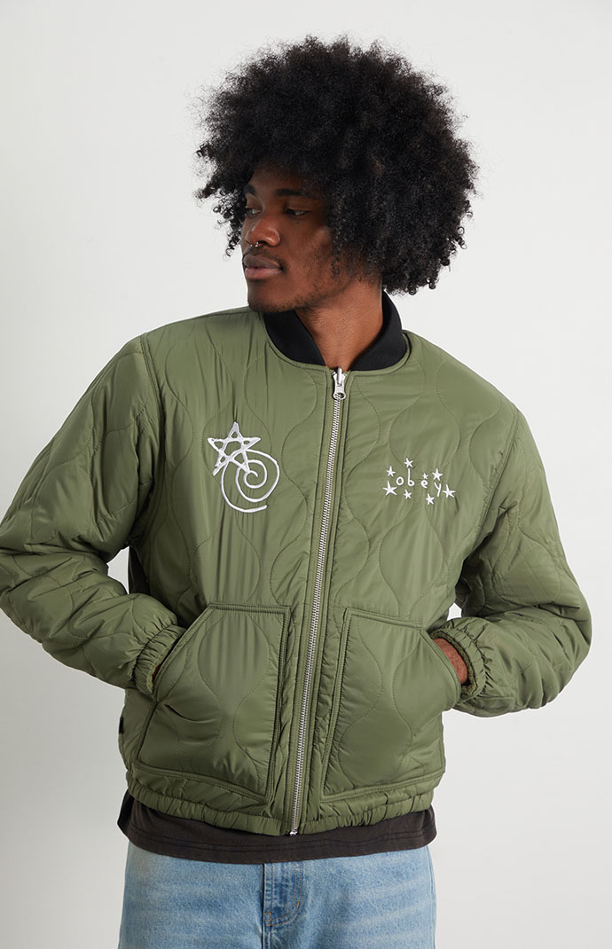 Obey Baseline Quilted Jacket | PacSun