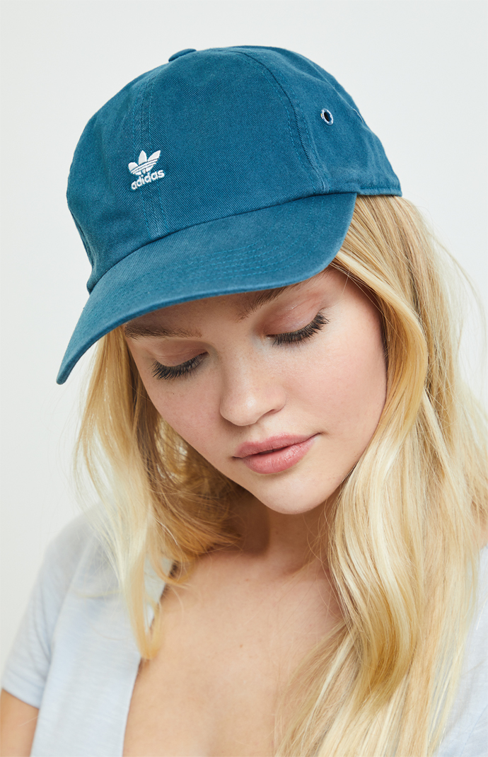 adidas Blue Relaxed Mini Logo Dad Hat | PacSun