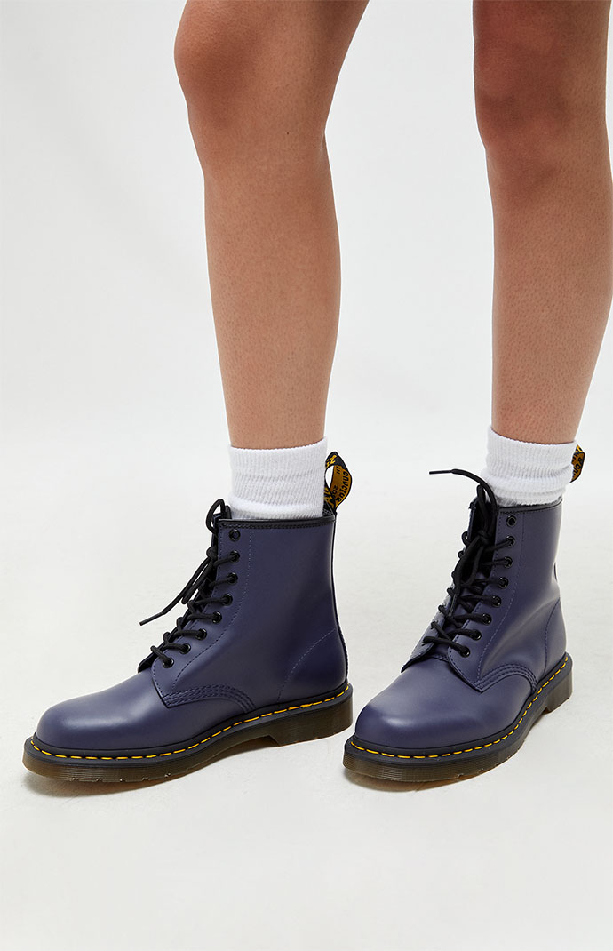 Dr Martens Women's Navy 1460 Smooth Leather Lace Up Boots | PacSun
