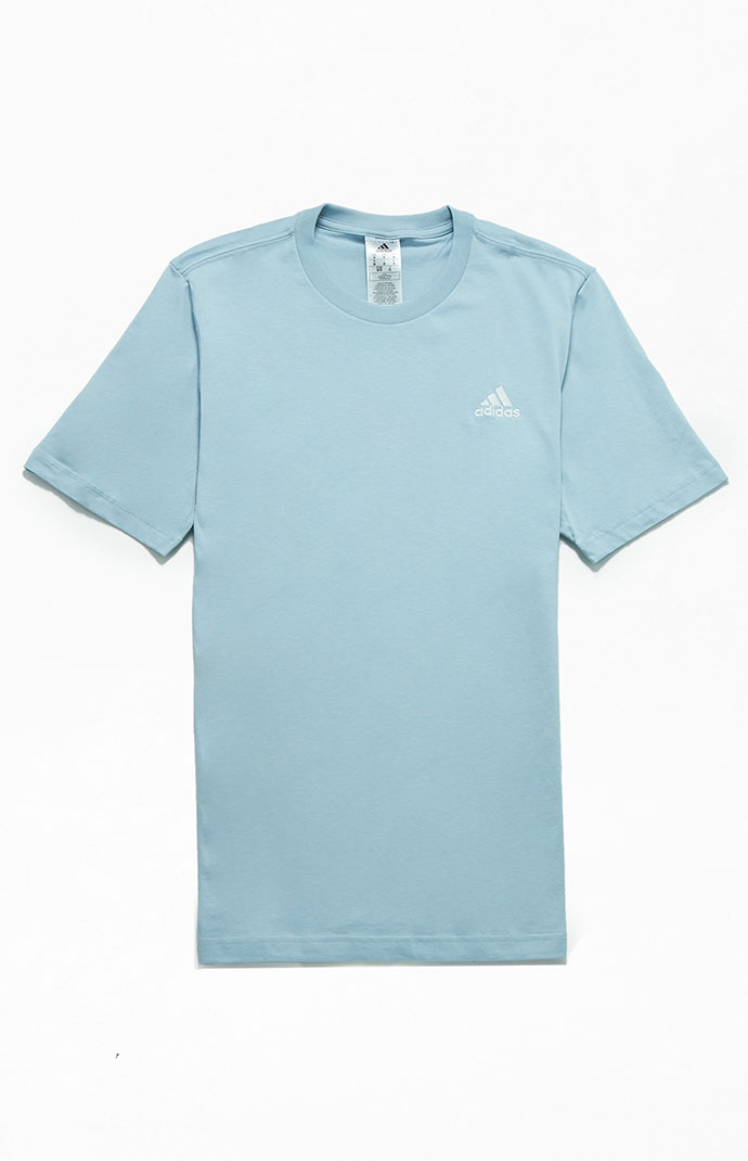 adidas Light Blue Small Logo T-Shirt | PacSun